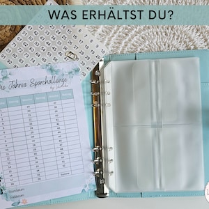 Die Jahres Sparchallenge mit A5 Budgetbinder, eine besondere 52 Wochen Challenge, Sparen mit der Umschlagmethode Bild 3