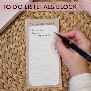 To Do Liste als Block, 50 Blätter, Wochenplanung, Liste , Einkaufsplan