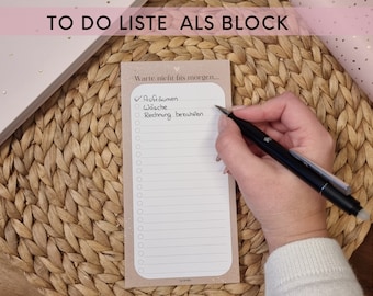 To Do Liste als Block, 50 Blätter, Wochenplanung, Liste , Einkaufsplan