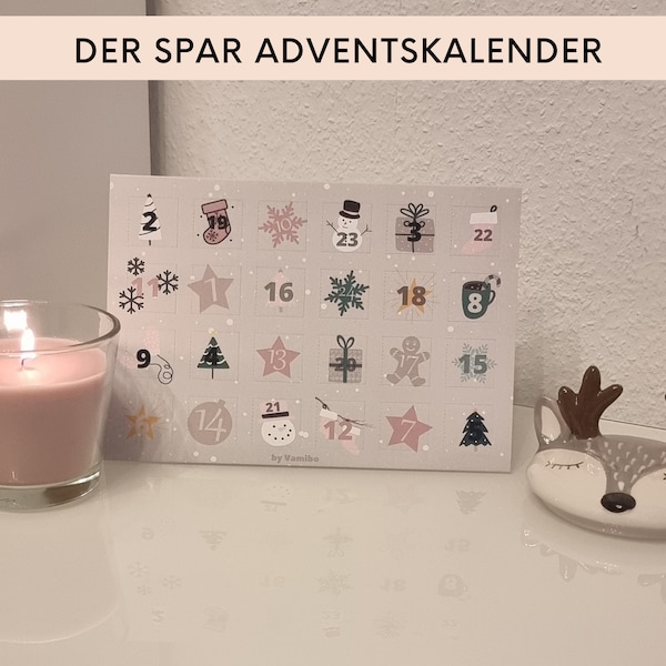 Spar Adventskalender, 24 Türchen, Sprüchekalender, Weihnachten, Christmas, A5 Format