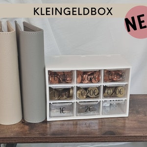 Kleingeldbox zur Aufbewahrung für Kleingeld für die Umschlagmethode, Kleingeldchallenge, Aufbewahrungsbox mit Schubladen image 4