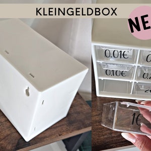 Kleingeldbox zur Aufbewahrung für Kleingeld für die Umschlagmethode, Kleingeldchallenge, Aufbewahrungsbox mit Schubladen immagine 6