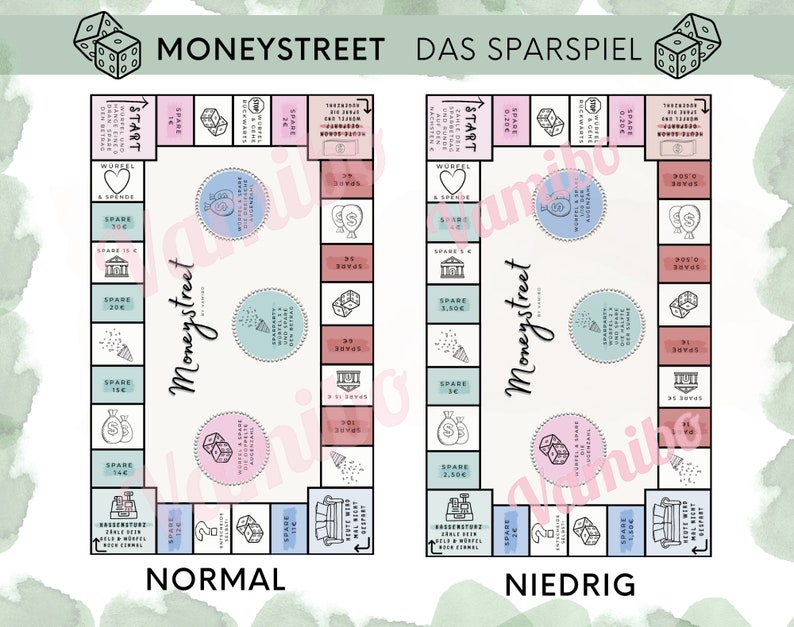 Moneystreet Das Sparspiel für Jeden Foliert Sparspiel passend für A6 Budgetplaner Spaß beim Sparen image 6