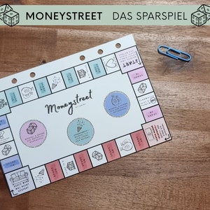 Moneystreet Das Sparspiel für Jeden Foliert Sparspiel passend für A6 Budgetplaner Spaß beim Sparen image 7