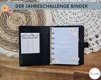 A7 Jahres Sparchallenge Binder mit 12 Sparchallenges inkl. 4 Hüllen