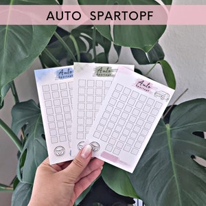 Auto Sparchallenge, Führerschein Sparchallenge, 250 mg Pappe, Printversion, passend für A6-Zippertaschen