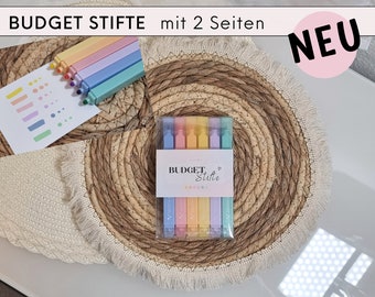 Budget Stifte mit Marker- und Punktestift, für Sparchallenges, Textmarker, Dotmarker, Umschlagmethode