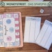 Moneystreet - The savings game for everyone - Laminated or foiled savings game - suitable for A6 budget planners - Fun while saving 