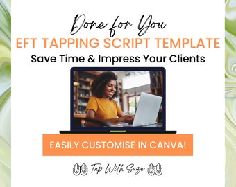 EFT Practitioner Toolkit: Canva Tapping Script Templates for Clients | Customizable Therapy Resources | Digital Business Tools