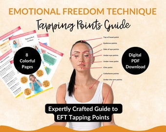 EFT Tapping Points Poster + Guide | Printable Therapy Chart | Practitioner & Personal Use | Digital Download