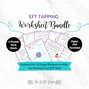EFT-tikken werkbladbundel! EFT-tikken-tracker, tikken-logboek, instellen van zinnen, checklist en meer | Emotionele Vrijheidstechniek