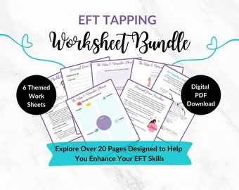 EFT Tapping Worksheets Bundle: Tracker, Journal + Phrase Generator | Therapy Tools for Practitioners & Clients | Printable PDF