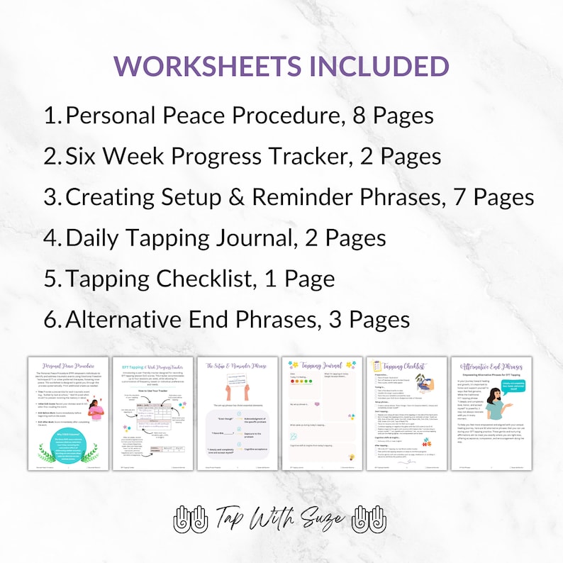 EFT Tapping Worksheet Bundle! EFT Tapping Tracker, Tapping Journal ...