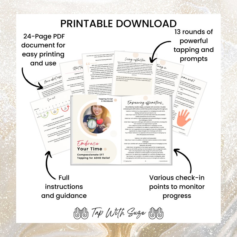 ADHD Focus EFT Tapping Script + Workbook | Time Management ...