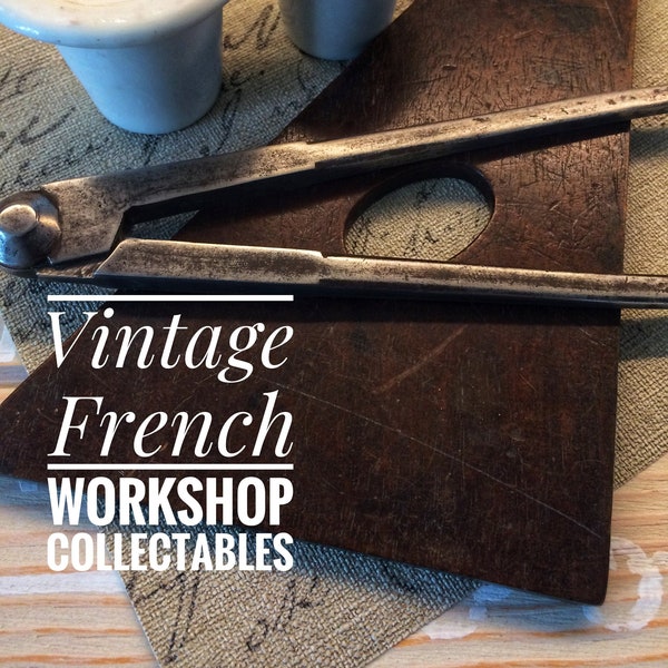 Set Of Vintage French Workshop/School Desk Collectables