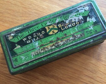 three castles tobacco tin Vintage W.D. & H.O. Wills 'The Three Castles' Cigarettes 50 Tin (Bristol  and London)