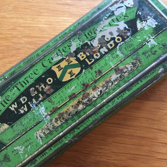 Vintage W.D. & H.O. Wills 'the Three Castles' Cigarettes 50 Tin (bristol  and London)