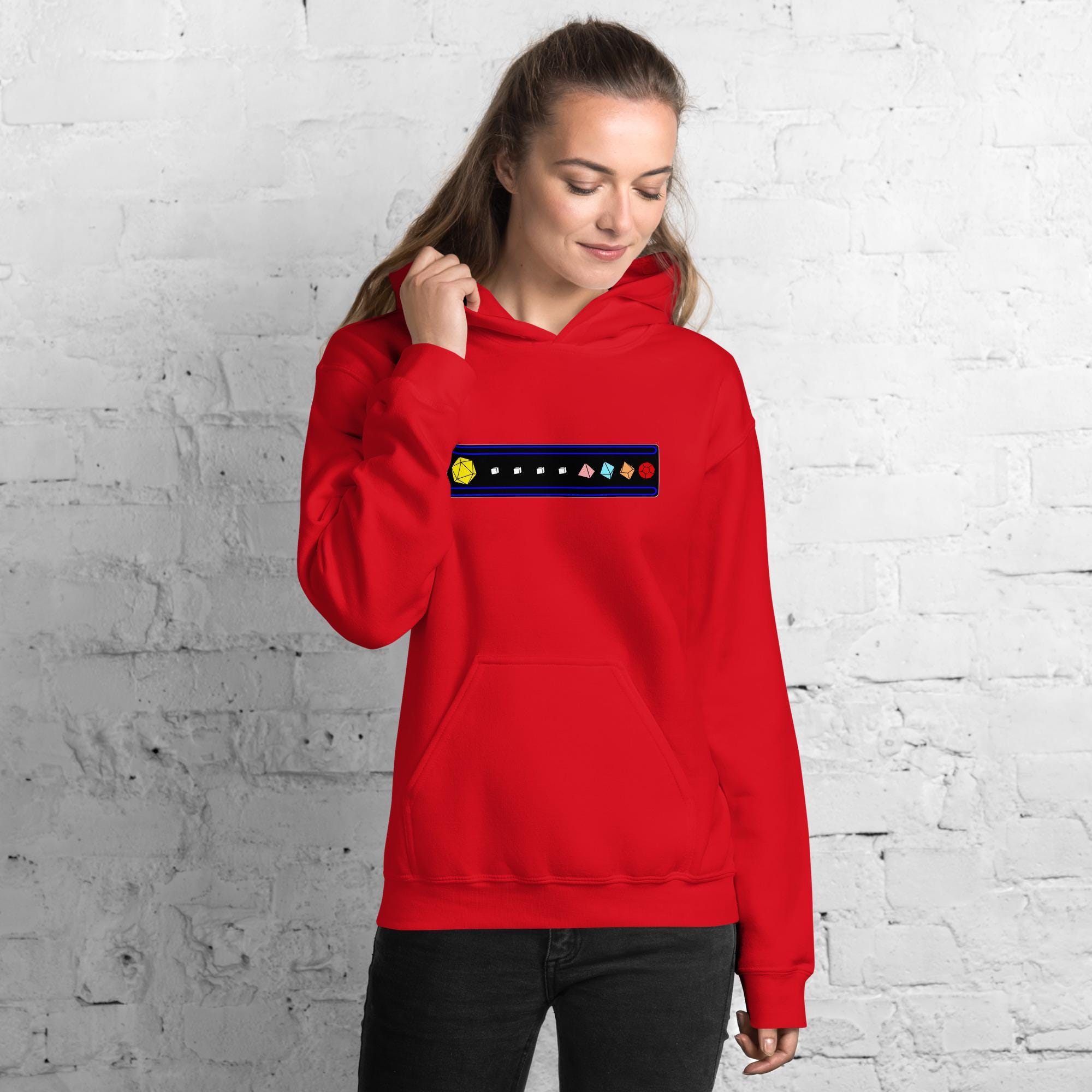 Pacman Inspired Retro D20 Dice Hoodie Classic Gamer Apparel for ...