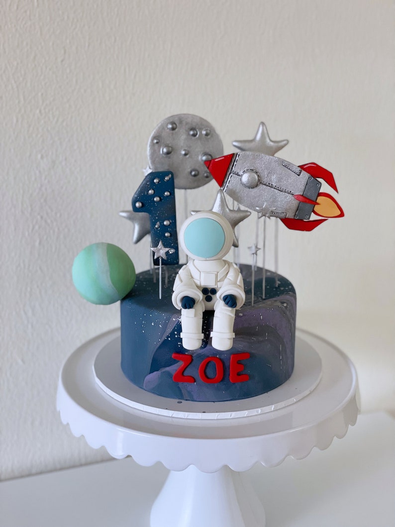 Astronaut Fondant Cake Toppers Space Fondant Cake Toppers Etsy