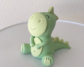 Dinosaur fondant cake topper