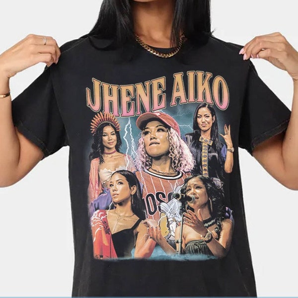 Jhene Aiko Shirt, Jhene Aiko Chilombo , Short-Sleeve Unisex Black, Vintage Style T-Shirt SAC-025