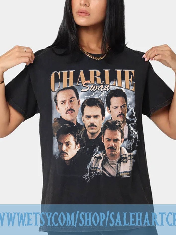 Charlie Swan Vintage 90's Tee, Billy Burke Fan Made Tee, Team