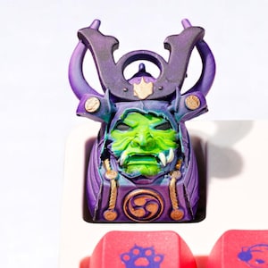 Artisan Keycaps, Samurai Resin Keycap, Gaming Keycap, Custom Keycap, ESC Keycap For Cherry MX Keyboard, Keycap Set, Handmade Gift for friend