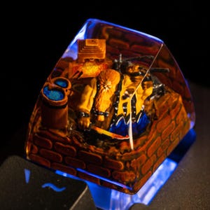 Artisan Keycaps, Keycaps Anime Cute, Custom Keycap, ESC Keycap Profile SA For Cherry MX Mechanical Keyboard, Gaming Decor, Boyfriend gift