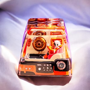 Keycap Astronauts Artisan, Benutzerdefinierte Tastenkappen, Orange Tastenkappen, Tastenkappen Anime niedlich, personalisiertes Geschenk, handgemachtes Geschenk, Geschenke für ihn
