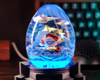 HANDCRAFTED TOGEPI Resin Egg, Custom Night Light for Easter Day, Handmade Gift for Home Decor, Epoxy Resin Lamp Gift for Him