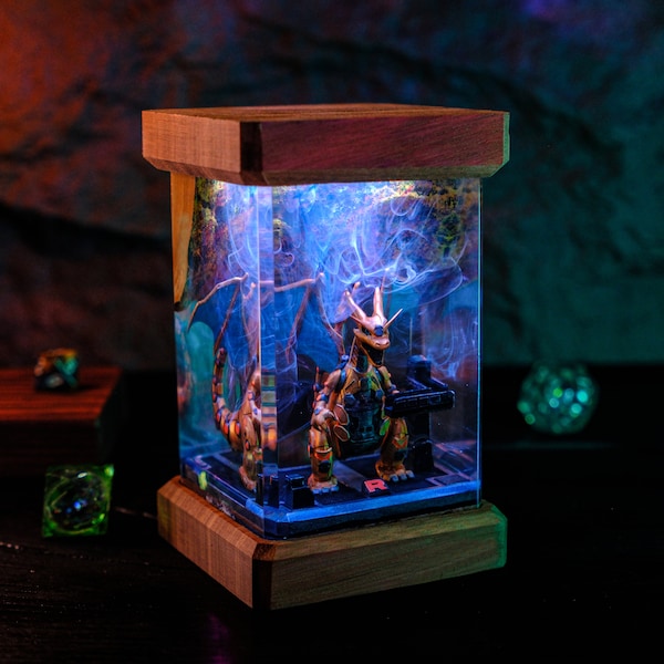 DRAGON Resin Lamp, Handmade Gifts for Home Decor and Table Lamp, Personalized Gift For Him, Custom Night Light for Easter Decor