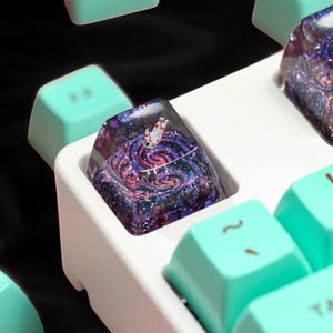 Keycaps Galaxy Custom Artisan, Keycaps anime cute, Galaxy keycaps space, purple keycaps, Profile keycap SA, boyfriend gift box, gift ideas