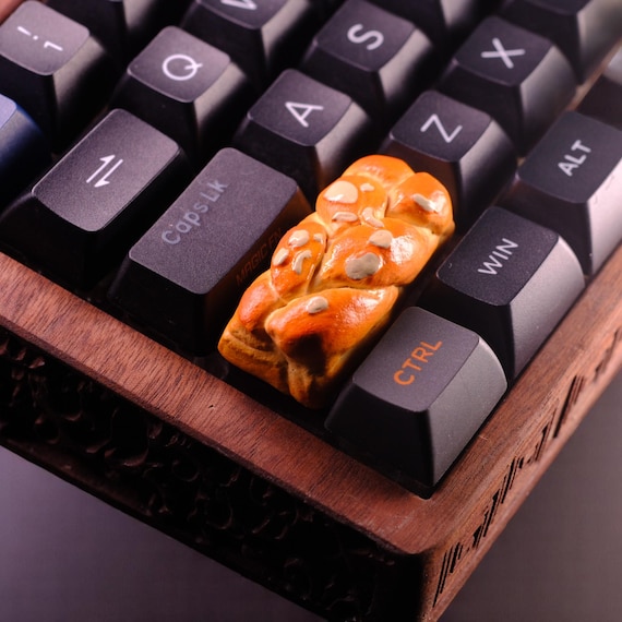 Fast Food Artisan Keycaps Resin, Daisy Bread Epoxy Keycaps, Keycap