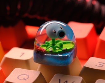 PLANTS ZOMBIES Artisan Keycap, Custom Resin Keycap Gift for Him and Personalized Mechanical Keyboard for Easter Gift