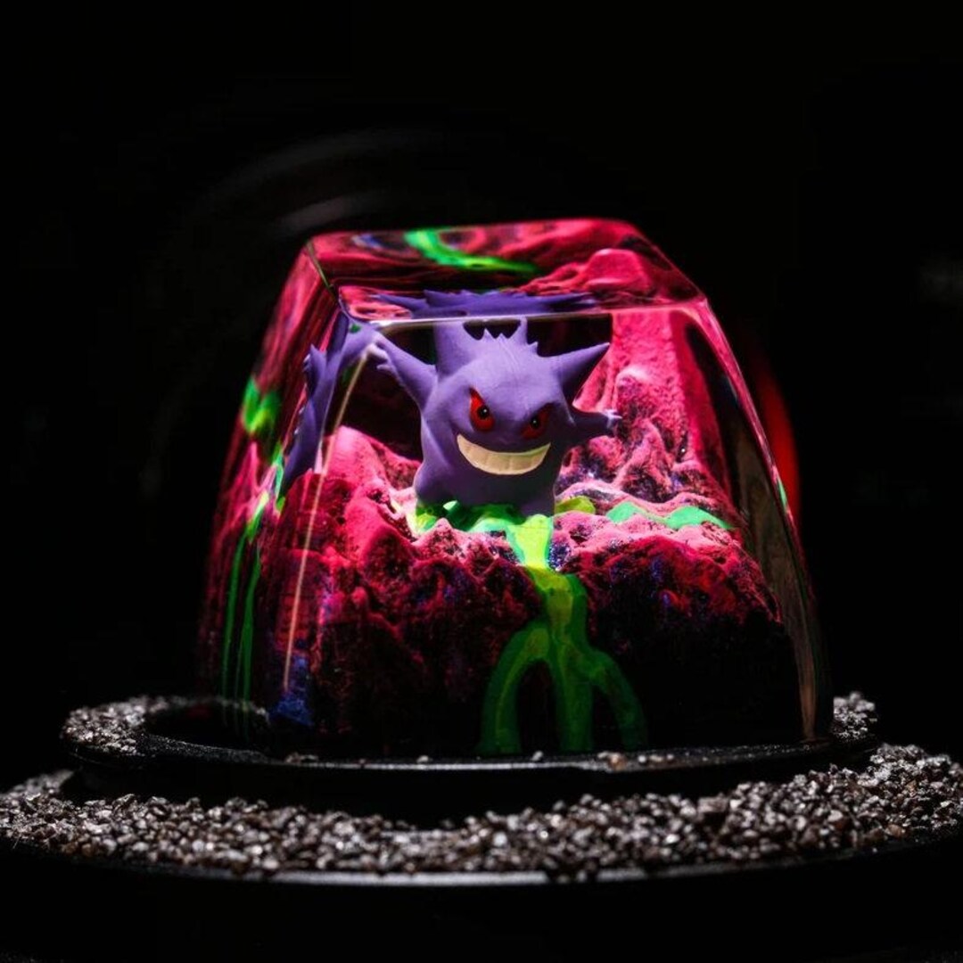 Keycap Artigianale S-CRAFT Mega Gengar Artisan Pokemon Per Switch Cherry MX - NUOVO