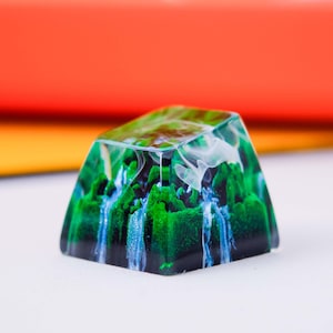 Keycaps Mystical Forest Custom Artisan, Keycap Set, ESC Keycap Handmade For Cherry MX Mechanical Keyboard, Birthday Gift, Personalized Gift
