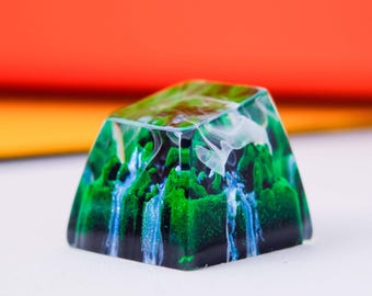 Keycaps Mystical Forest Custom Artisan, Keycap Set, ESC Keycap Handmade For Cherry MX Mechanical Keyboard, Birthday Gift, Personalized Gift