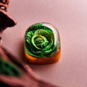 PLANTS Artisan Keycap, Custom Resin Keycap Gift for Him and Personalized Mechanical Keyboard for Easter Gift