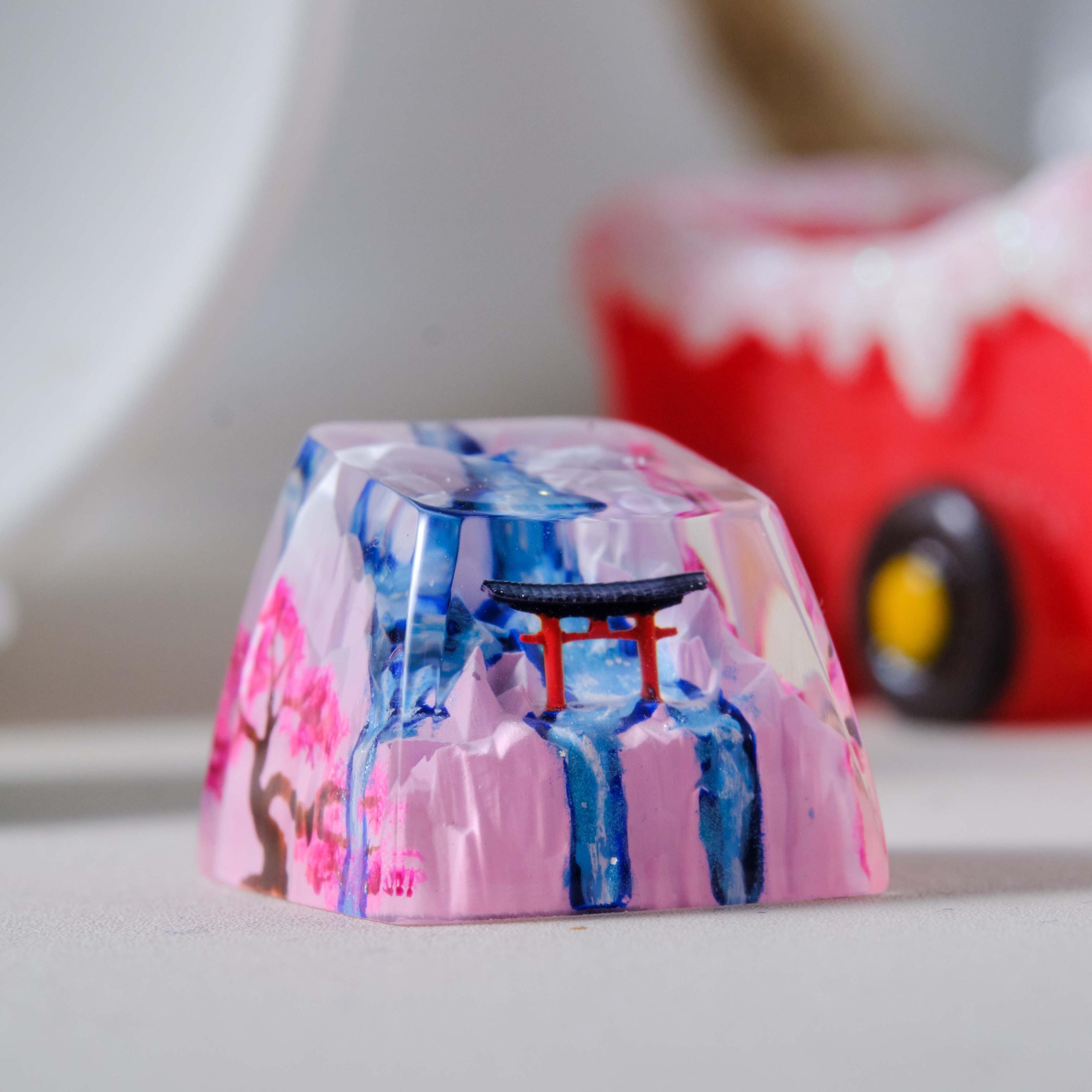 thumbnail image 2 of Aazon.co: Handade Artisan Keycaps Resin Keycaps - R5/Esc Transparent 2 of 12