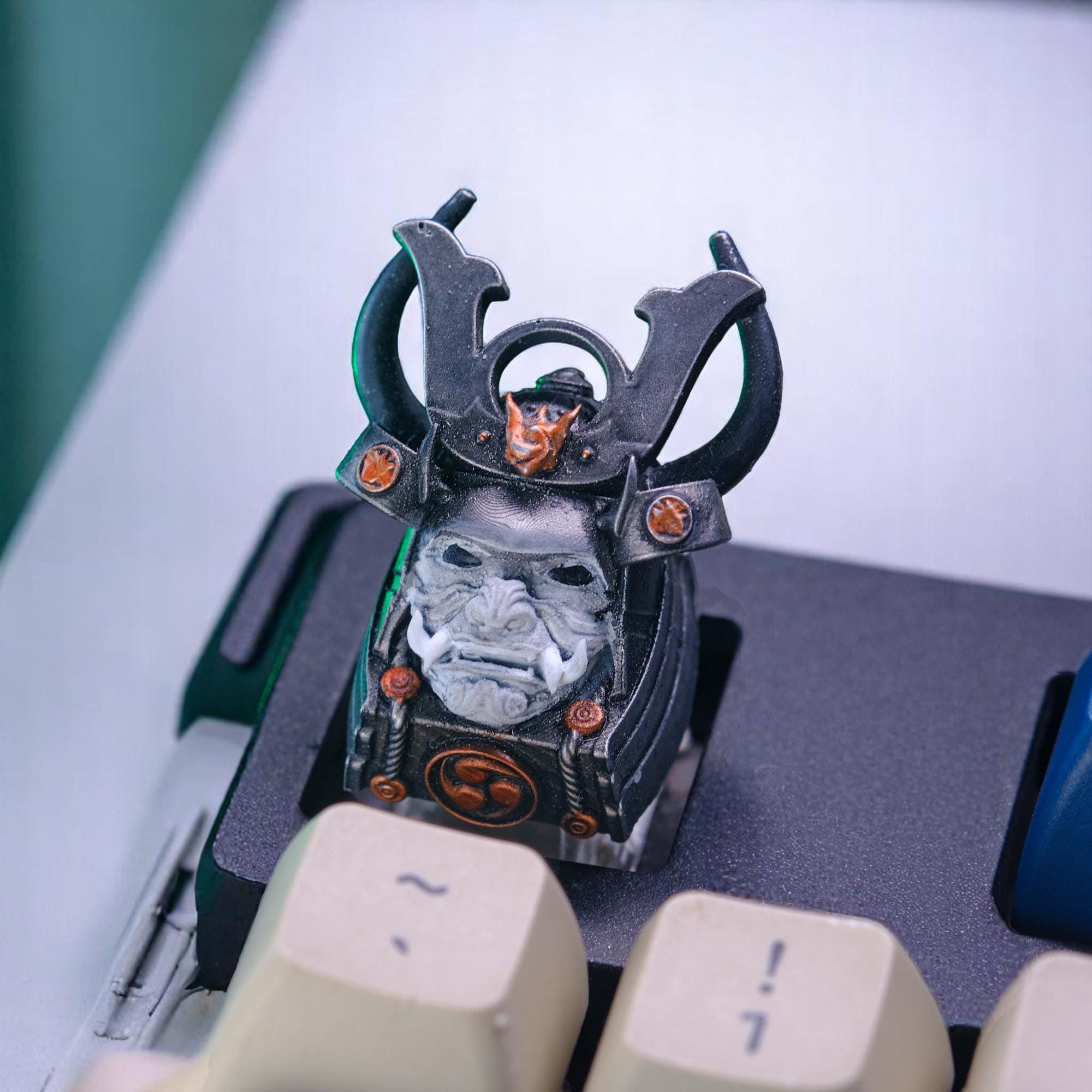 Artisan Keycaps, Samurai Resin Keycap, Gaming Keycap, Custom Keycap, ESC Keycap For Cherry MX Keyboard, Keycap Set, Handmade Gift for friend