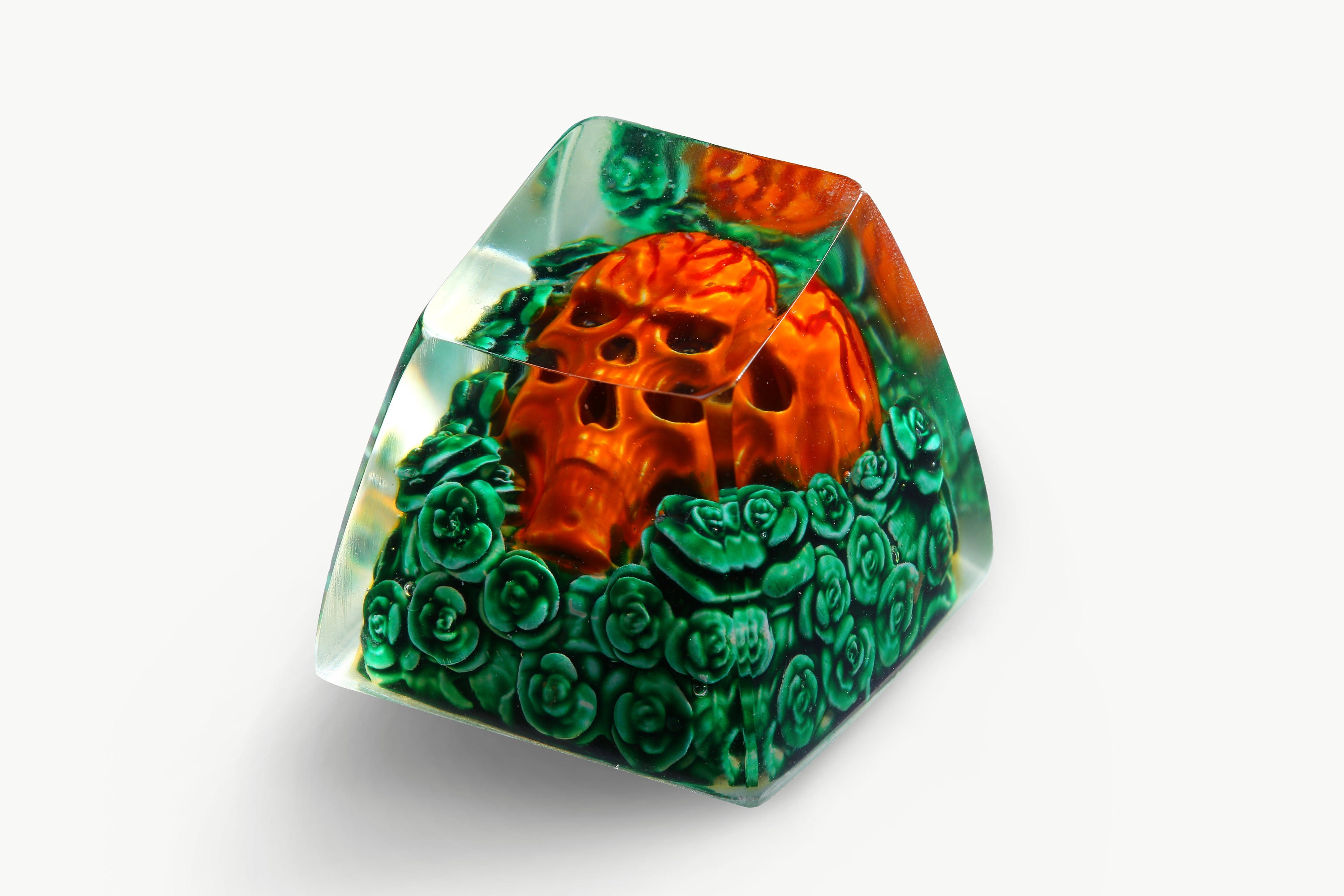 Sculpted Sa Key Cap Rows R1 Skull Resin Keycap | R1 SA Oem Profile | ESC Keycaps | Artisan Backlit ...