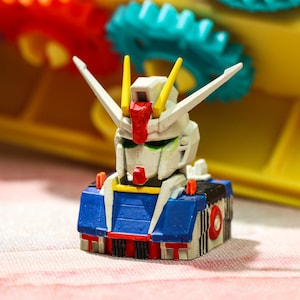 Gundam Artisan keycap, Resin Epoxy keycap, Anime Cute keycap, Custom keycap, Kepcap set, ESC keycap for Cherry MXX keyboard, Gift for Him