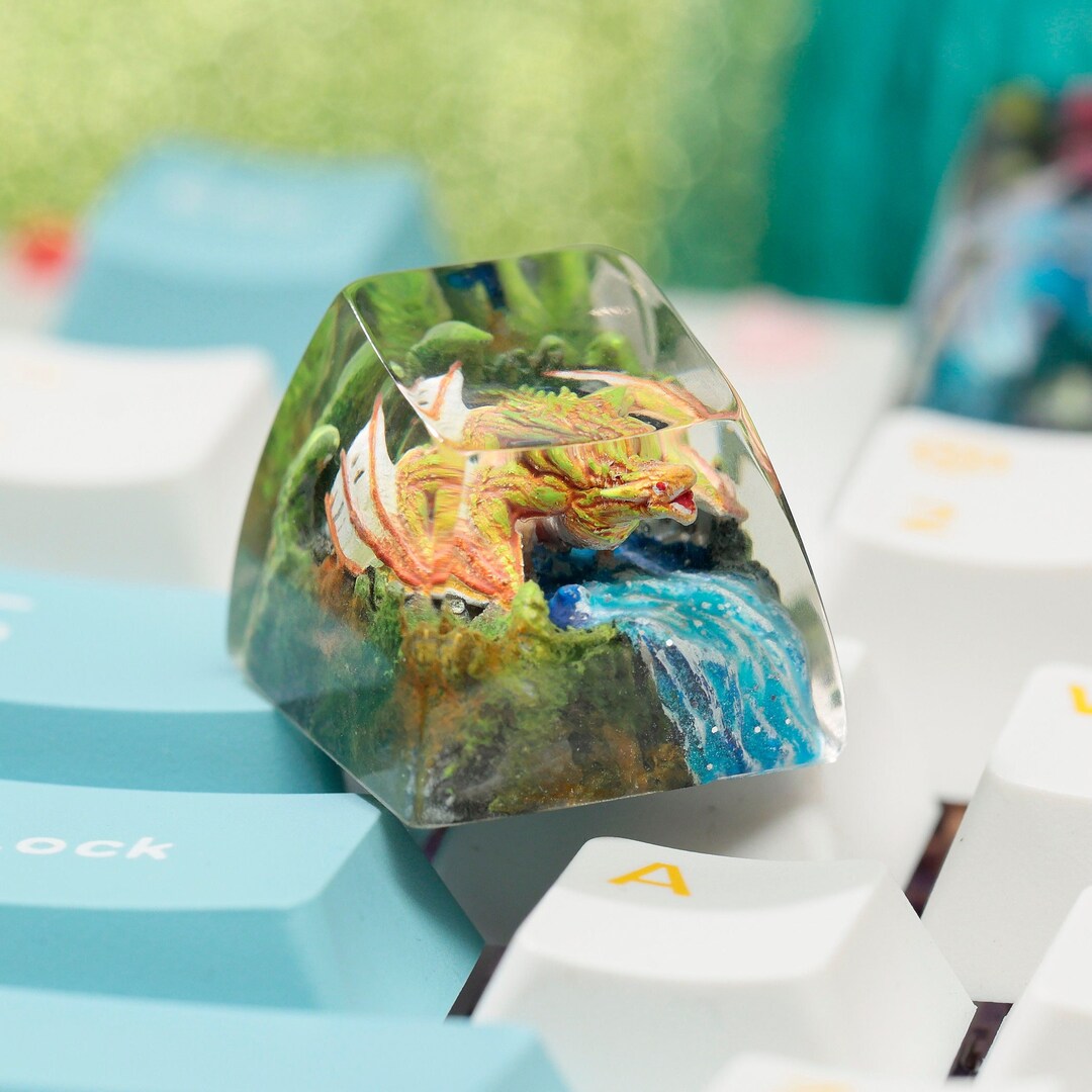 Dragon Artisan Keycap Keycap Resin Keycap Pokemon Keycap Etsy