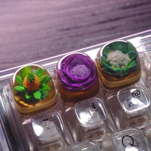 Tastenkappen Artisan Ananas, Tastenkappen Benutzerdefinierte Artisan, Grüne Tastenkappen, Orange Tastenkappen, Tastenkappen Anime süß, Esc-Tastenkappe Artisan,Resin-Tastenkappen