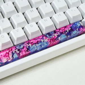 Teclas de resina com estampa de carpa koi rosa e azul | Perfil OEM R1 SA | Teclas ESC rosa e azul | Teclas artesanais para teclados mecânicos Cherry MX para jogos imagem 10