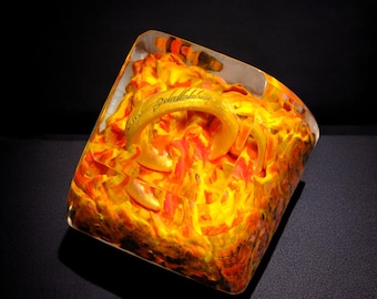 Custom Artisan keycaps, E.vill E.ye keycaps, unique keycaps handmade, resin keycap, personalized gift, mechanical keyboard, gift for him