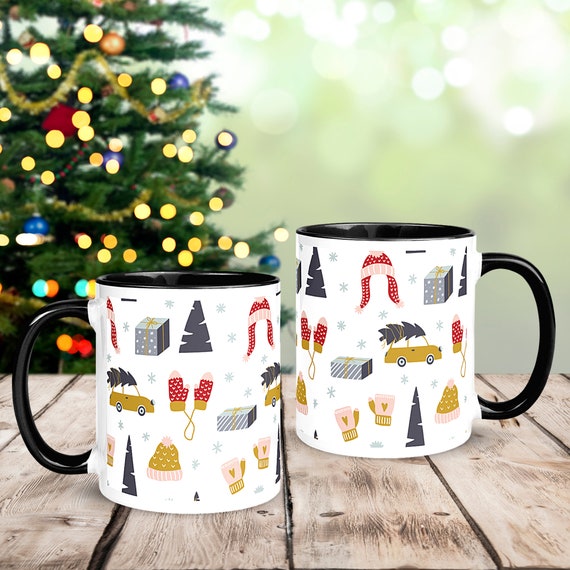 Hot Chocolate Mugs Kris Kringle Mugs Snowflake Mugs Xmas Etsy
