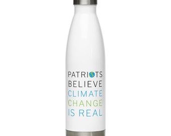Stainless Steel Water Bottle - Climate Change is Real