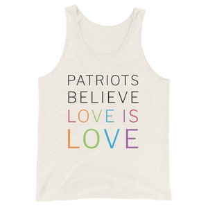 Unisex Tank Top - Patriots Believe Love is Love