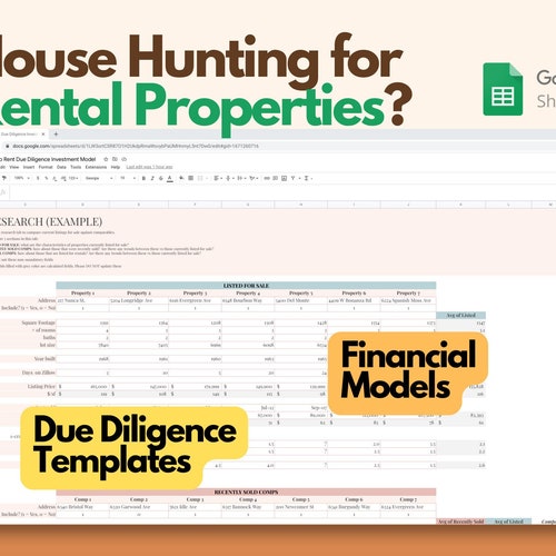 Airbnb Rental Property Comparison With ROI & Cap Rate Etsy